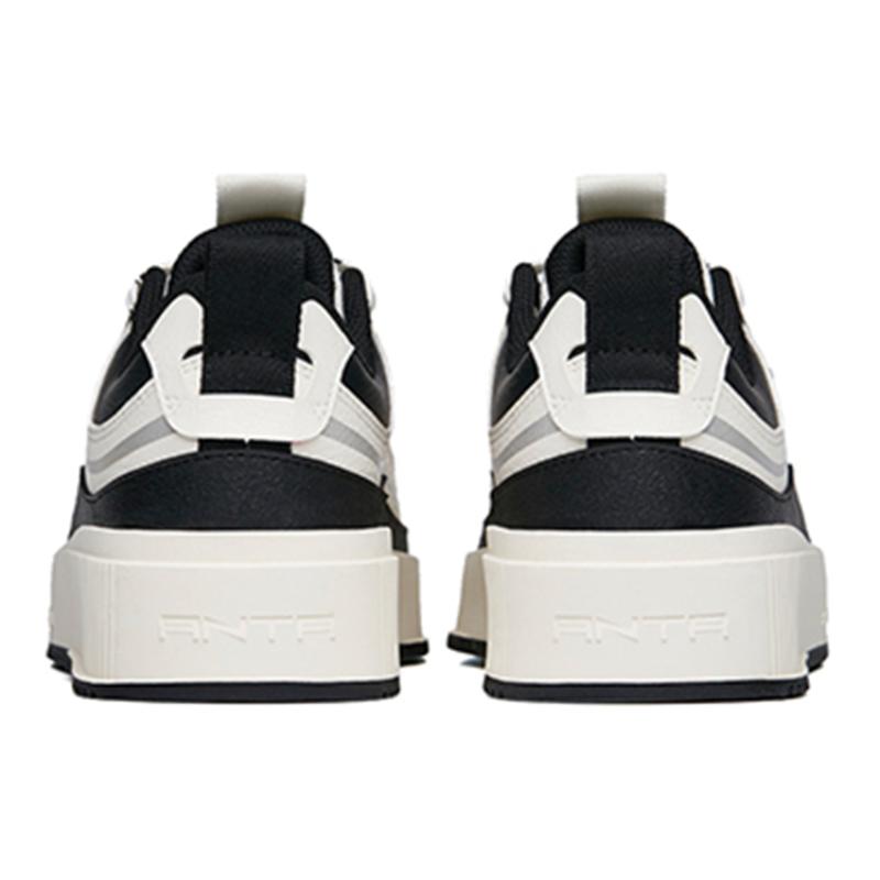 Anta Life Collection Lightweight And Wear-resistant Low-Top Skateboard Shoes Women's White Black Gray Sneakers 922228033-2