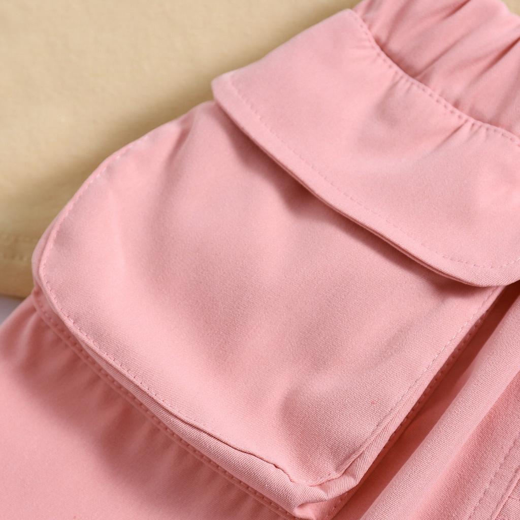 Conjunto de Niña Verano Casual Color Sólido Chaleco y Falda Corta Conjunto de Dos Piezas