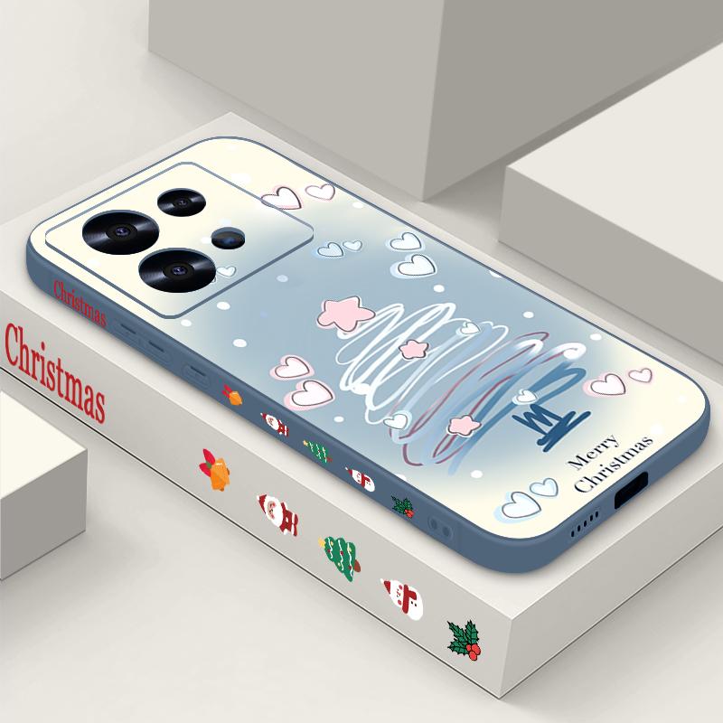 Cartoon Christmas Printed Lanyard Phone Case For Xiaomi Redmi Note 14 13 12 Pro Note 13 14 Pro Plus 5G 13 13C 4G 11 10 Pro Soft Silicone Cover