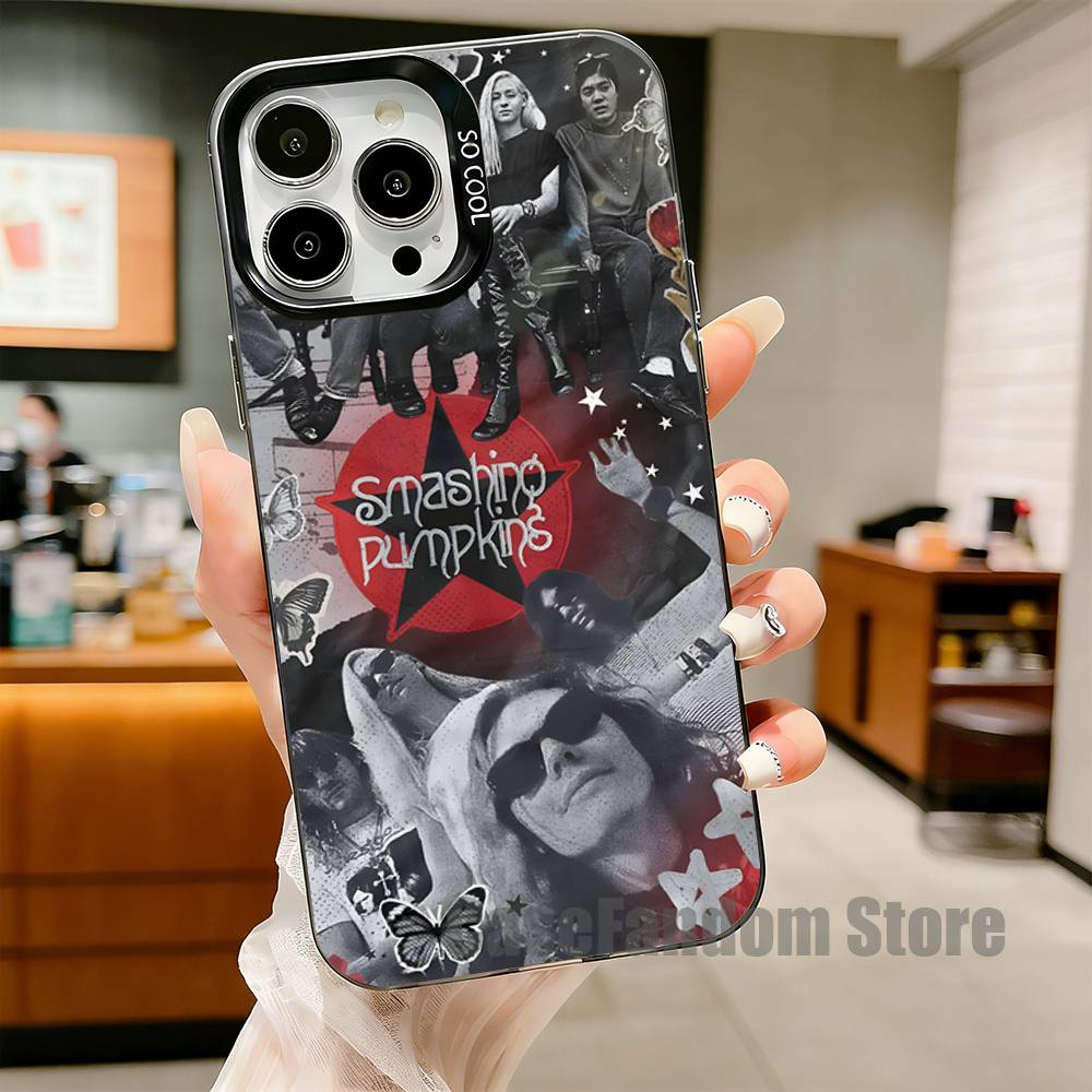 

Band The S-Smashing Pumpkins Phone Case For iPhone 17,16,15,14,13,12,11,Pro,Max,Plus,Black Matte Shockproof Cover iPhone17Air