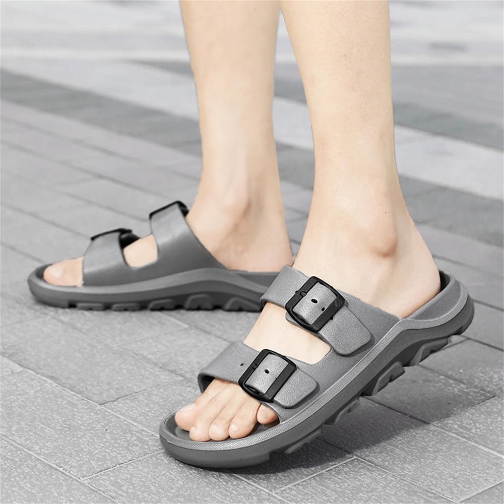 Men's Sandals Brand Men Beach Slippers Summer EVA Soft Lightweight Men's Shoes Outdoor Casual Shoes Men Slides Male Flip-flops