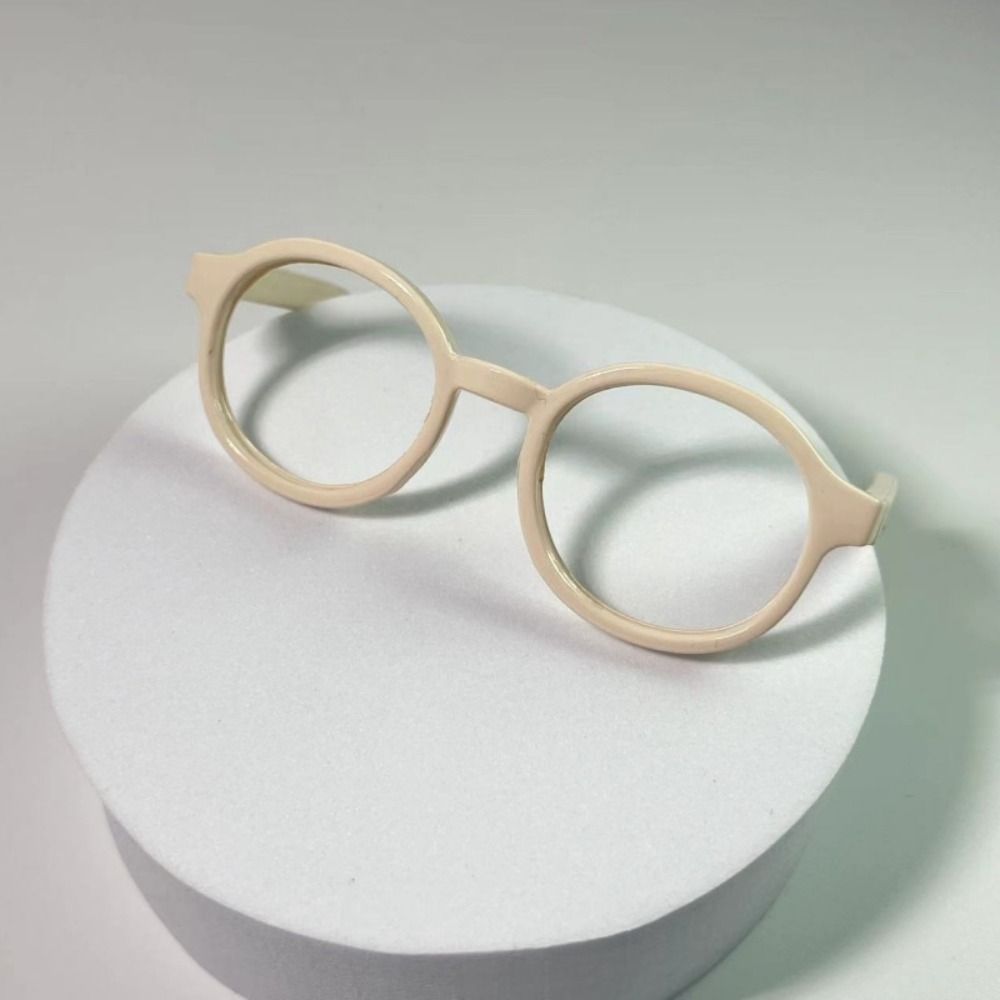 Plastic Round Transparent Glasses Doll Accessory Doll Mini Glasses Doll Round Glasses  Children Toy