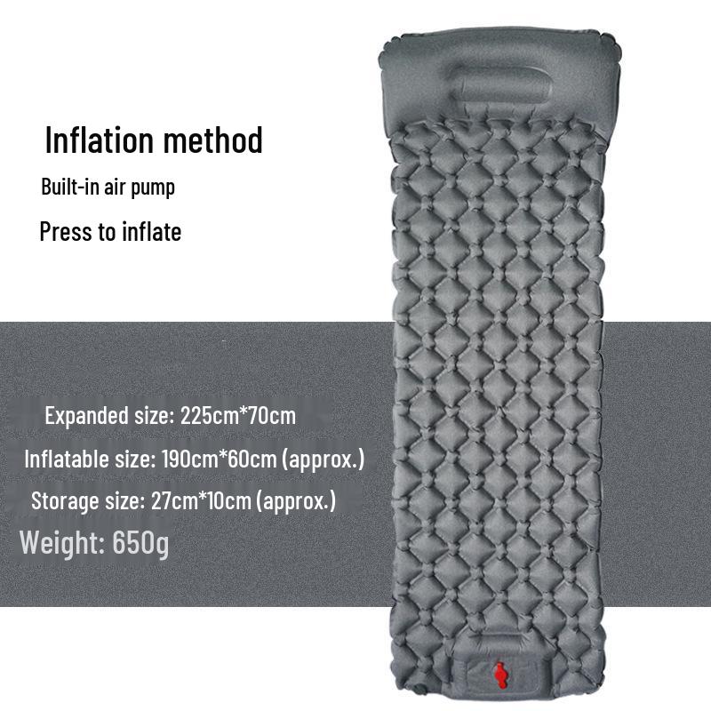 Thickened Outdoor Foldable Moisture-Proof Inflatable Tent Mat, Suitable for Single or Double Use.