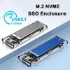 M.2 NVMe SSD Enclosure USB3.1 Gen2 External SSD Case Clear Hard Drive Adapter 10Gbps M.2 NVMe to USB Adapter Support UASP for PCIe NVMe SSD