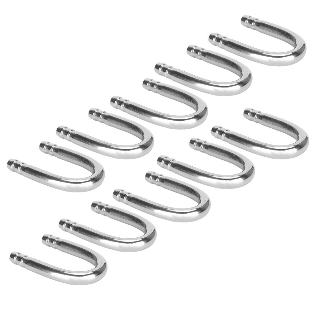 10Pcs Fish Tank U Shape Elbow Pipe Stainless Steel Oxygen Pump CO2 Tubing Aquarium Accessory