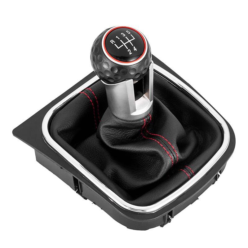 

5/6 Speed Integrated Modified Gear Shift Knob & Dust Boot for VW Golf 5/6 -Car Transmission Lever, Durable Auto Accessories