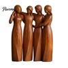 Handcrafted Wooden Statues Sisterhood Figurine, Friendship Sculpture for Living Room Home Decor Accents Bedroom Tabletop Ornament, Warm Gift