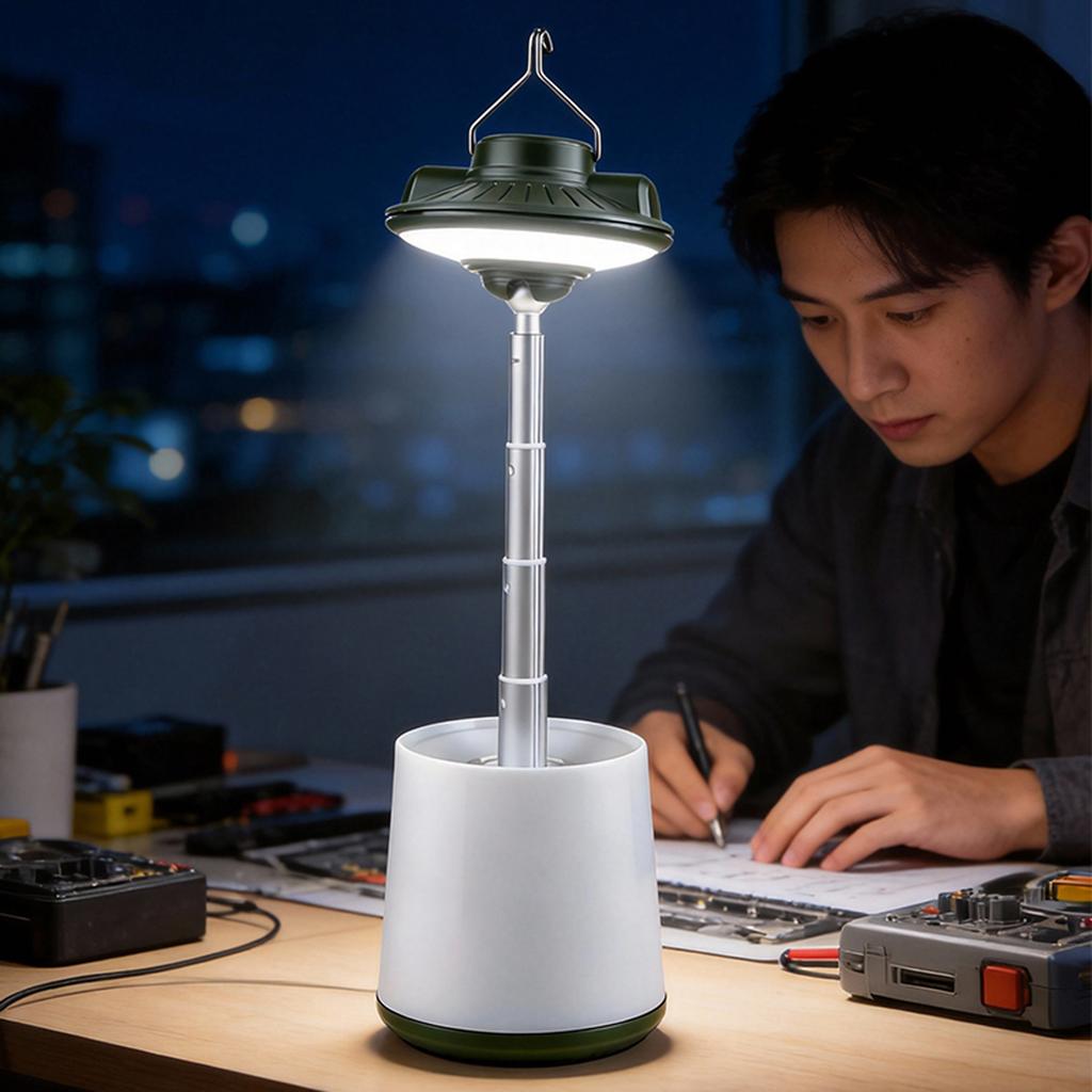 LED Hanging Camping Light Adjustable Outdoor Rechargeable Tent Light Portable Night Hanging Lamp for Indoor Emergency Lighting
