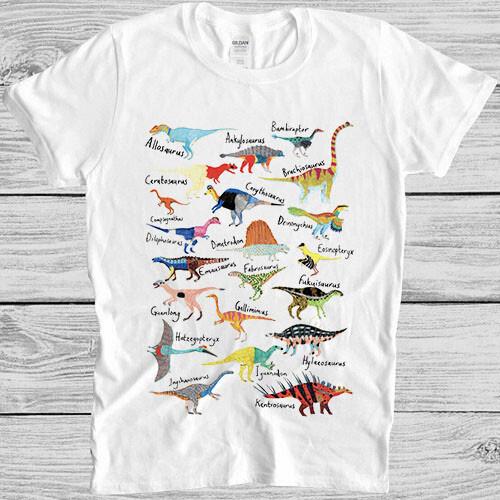 Dinosaur Names Planet Universe Style Gamer Meme Funny Gift Tee T Shirt M1002 XXL