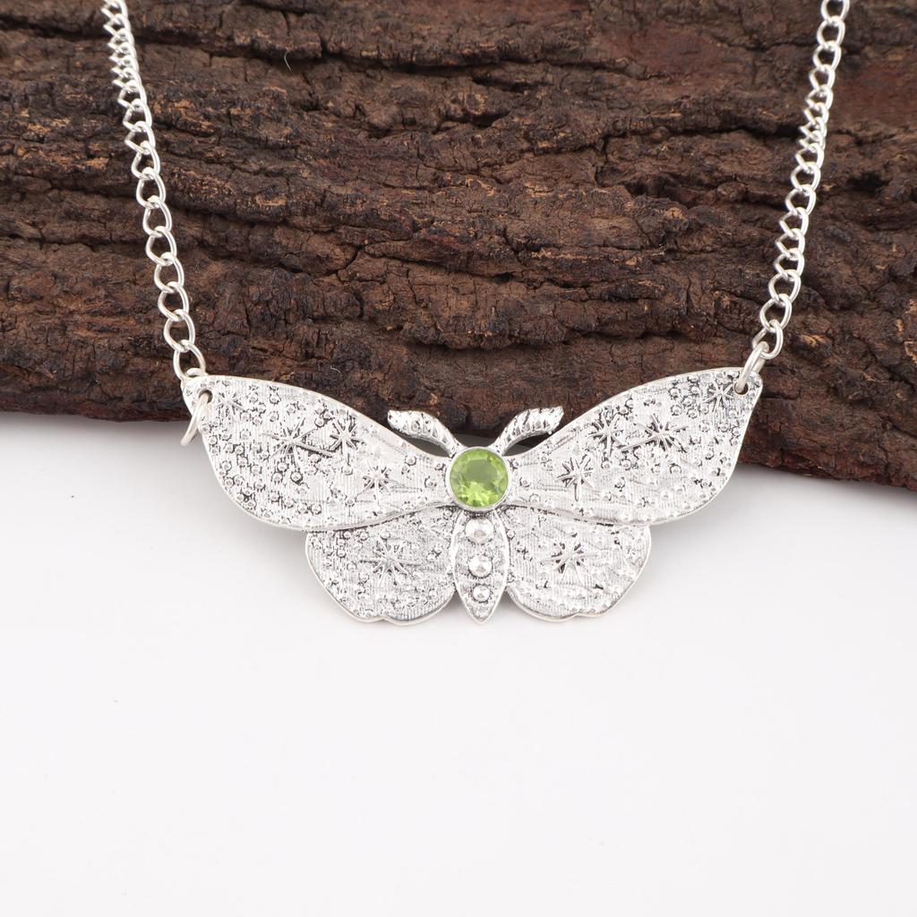 Peridot Pendant Gemstone Jewelry, 925 Solid Sterling Silver Pendant, Handmade Jewelry Birthstone Pendant, Gift For Him