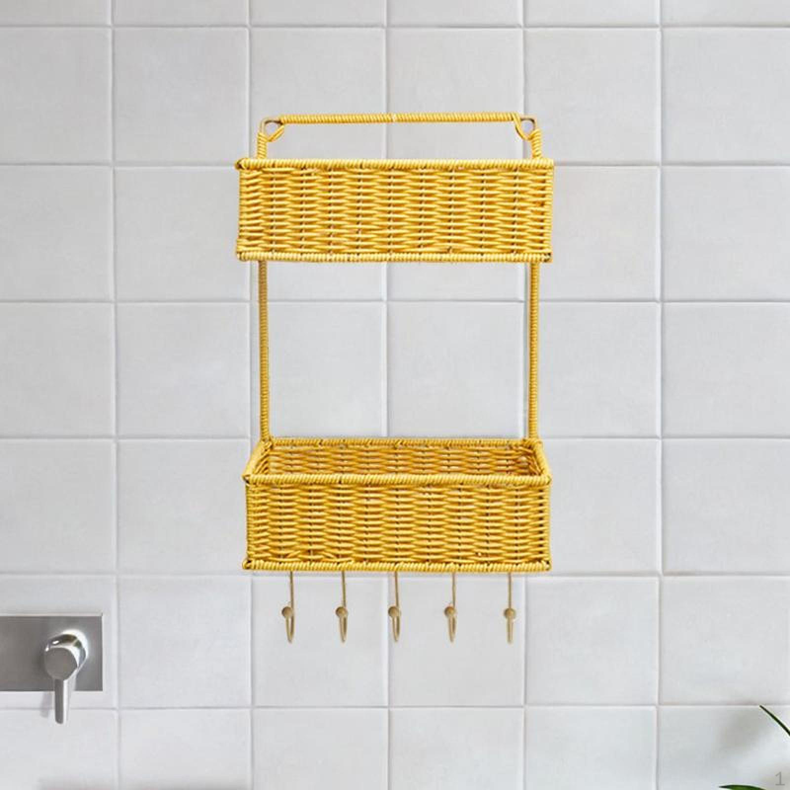 

Level Wall Basket for Kitchen and Bathroom Use жовтий