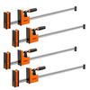 Bar Clamps for Woodworking, 4-Pack, 60.96 cm and 78.7 cm F Clamps, 500 kg Load Limit, Clamp/Spreader 2 Modes, Soft Rubber Pads, Ergonomic Handle,