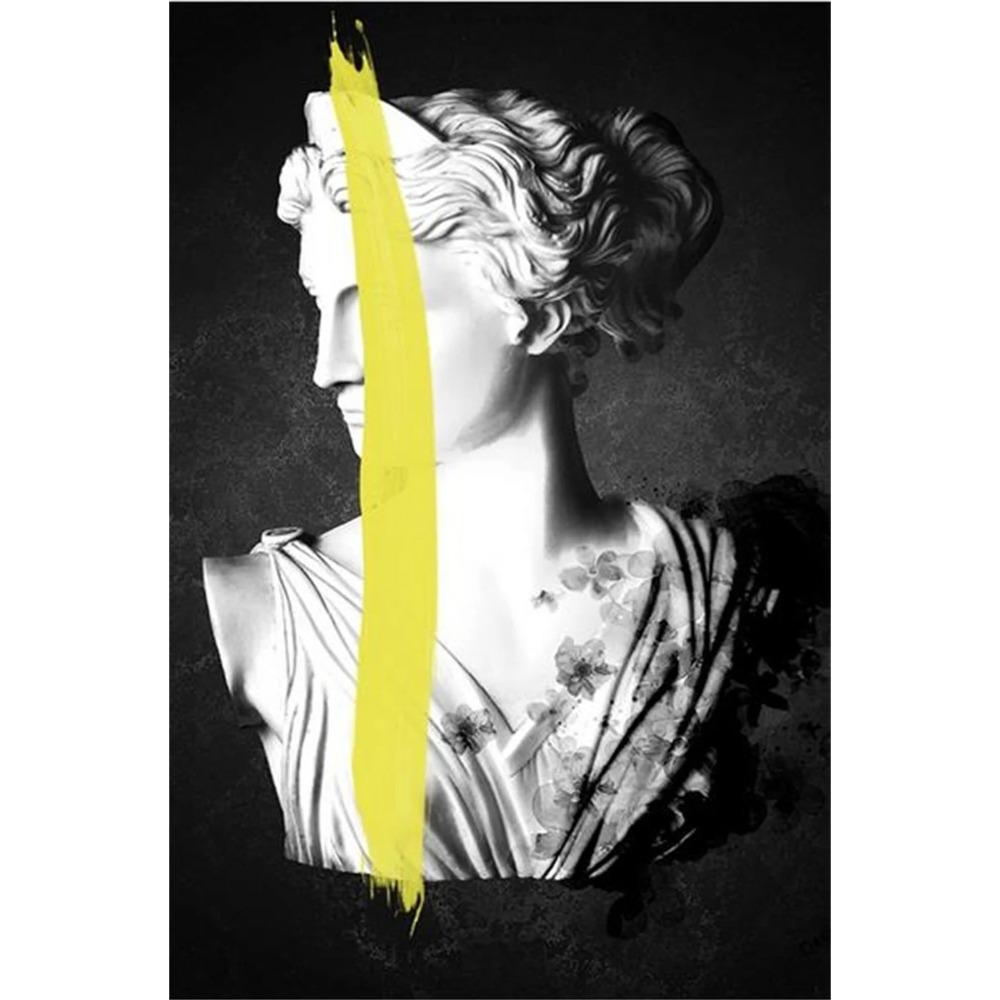 Scultura moderna Pittura su tela Graffiti Stampe artistiche Apollo Marmo David Popolo Poster Immagine di arte della parete per la decorazione della casa della Galleria