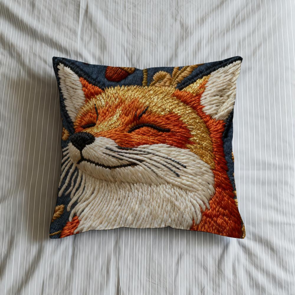 Cushion Cover Soft Squinty Case For Sofa Living Room Home Comfortable Office Decor Protective Pillow Fox Covers
