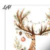 Party Decoration Cling Christmas Watercolor Reindeer Window Cling Removable Reusable Elk Head Static Decal Decal Animal Decorative Glass Sticker for