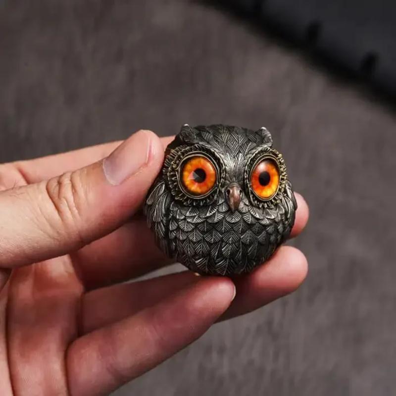 Lucky Owl Guardian Cartoon Owl Statue Ornaments Christmas Owl Ornaments Realistic Owl Animal Statues