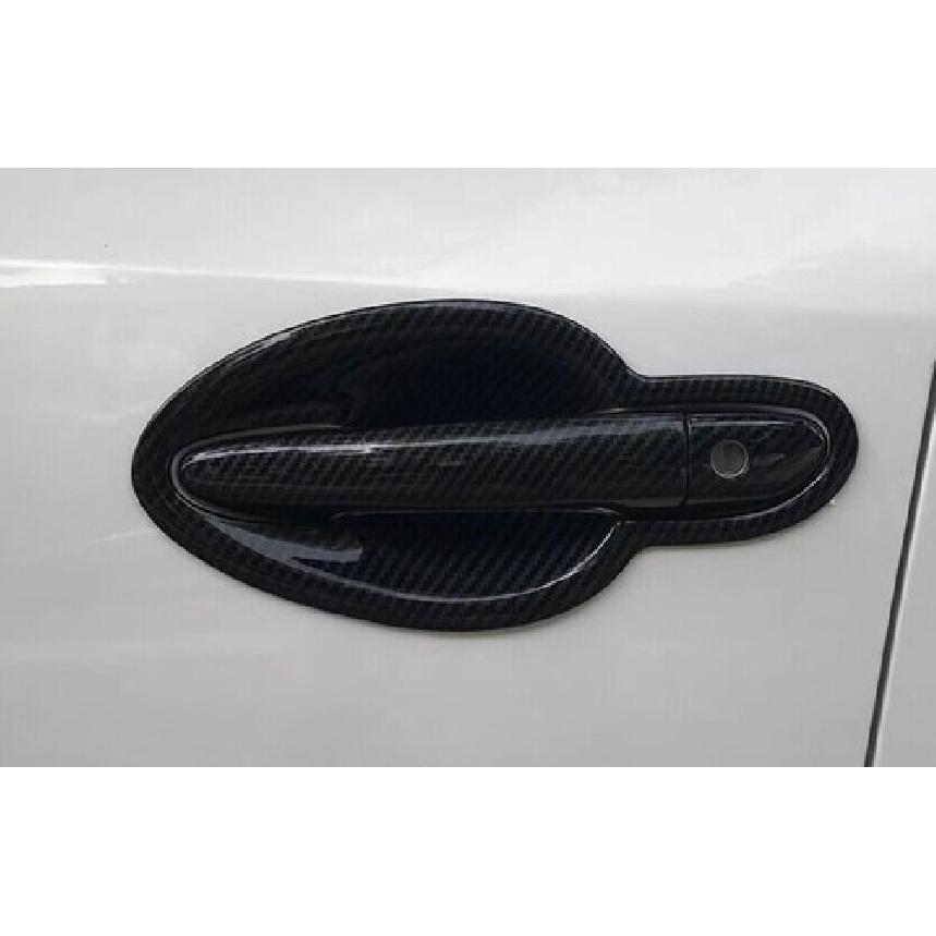 New Carbon Fiber look Car Side Door Handle Cover Trim For Mazda 3 Axela 14-2018