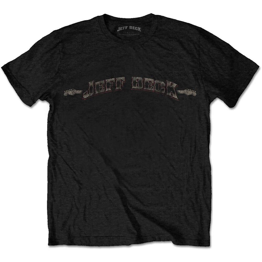 Jeff Beck Vintage Logo T-Shirt Black New XL