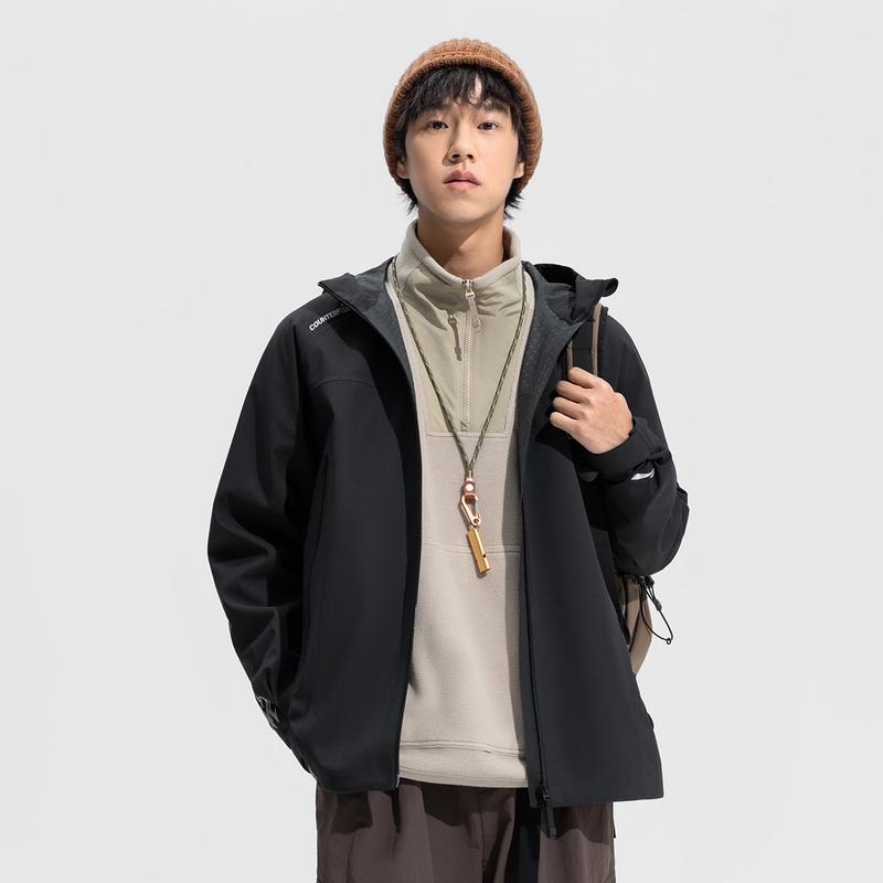 Li Ning CF Outdoor Reflective Water-Resistant Windbreaker Unisex Jacket Black AEMV033-7