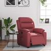 Electric Recliner Chair Burgundy Artificial Leather