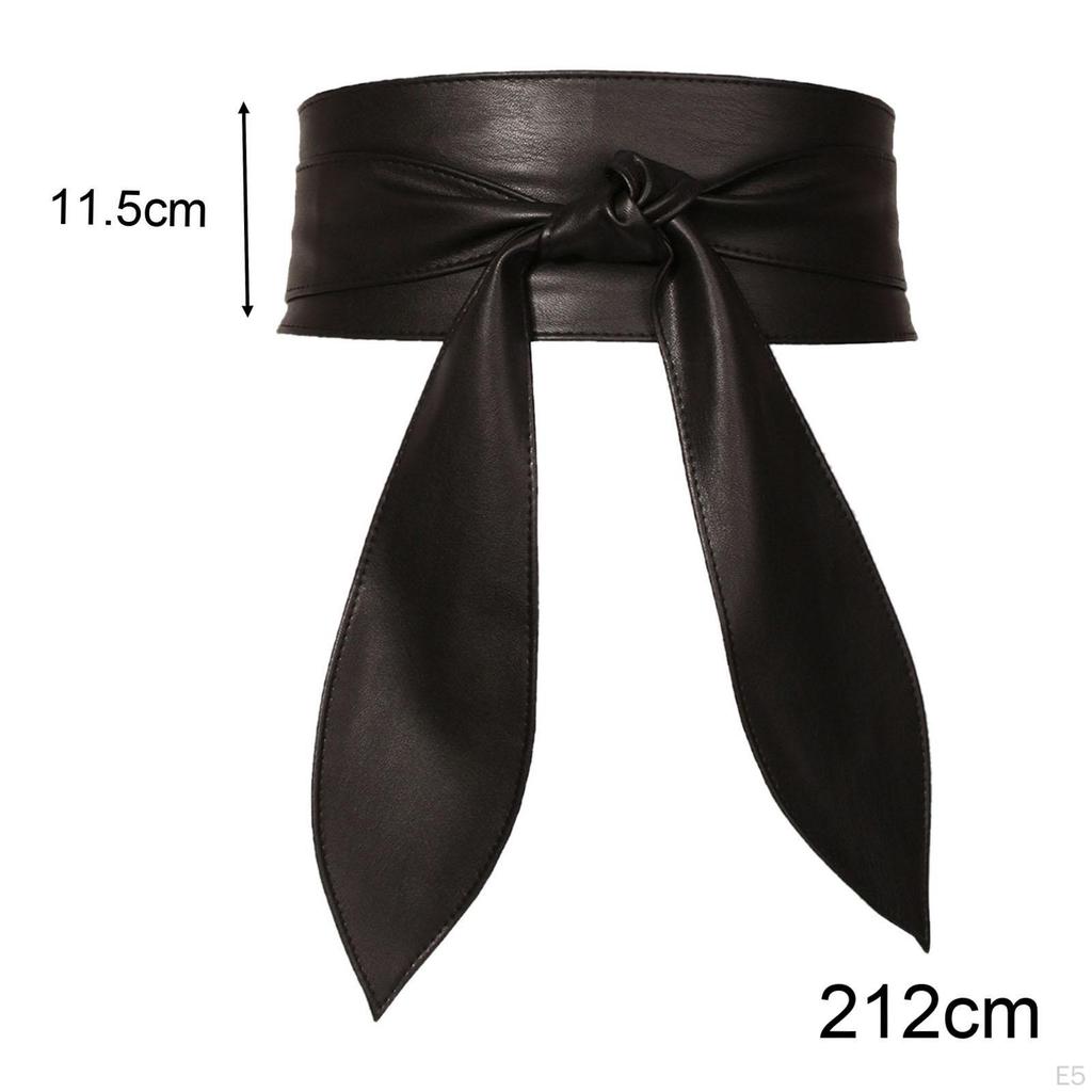 Stylish Wide Belt with Self-Tie Closure for Women's Fashion