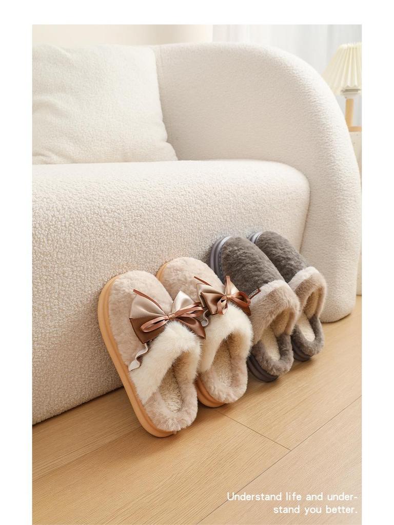 New 2025 Indoor/Outdoor Non-slip Furry Cotton Slippers for Couples - Thickened Winter Edition