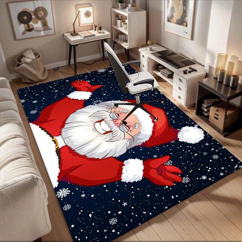 

Christmas Santa Claus Desktop WallpaperOffice Mat Perfect for Home Decor Office Desk Chair Rugs Chair Carpet for office Polyester Chair Mat 60cm by 90cm
