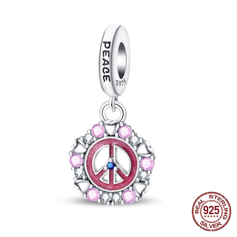 100% 925 Silver Wish For Peace Book Beads World Peace Charms Fit Original 925 Bracelet DIY Jewelry Making Women Gift