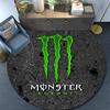 Monster Energy Round Area Rug,Carpet Rug for Living Room Bedroom Sofa Playroom Decor,Non-slip Floor Mat