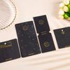 50Pcs Collection Gold Lettering On Black Background  Paper Card Hair Accessories Dispaly Card