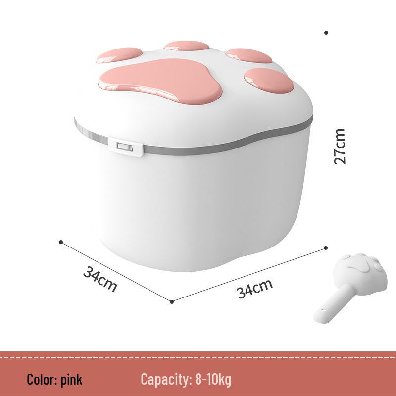 Ulepszony Pojemnik XL na Karmę dla Zwierząt w Kształcie Łapy na 8-10 kg