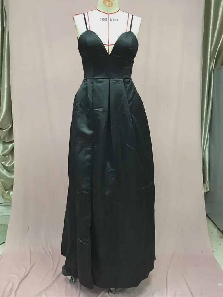 European & American Women's Sexy Slim Suspender Evening Dress with Deep V Slit (Summer 2025 Collection)