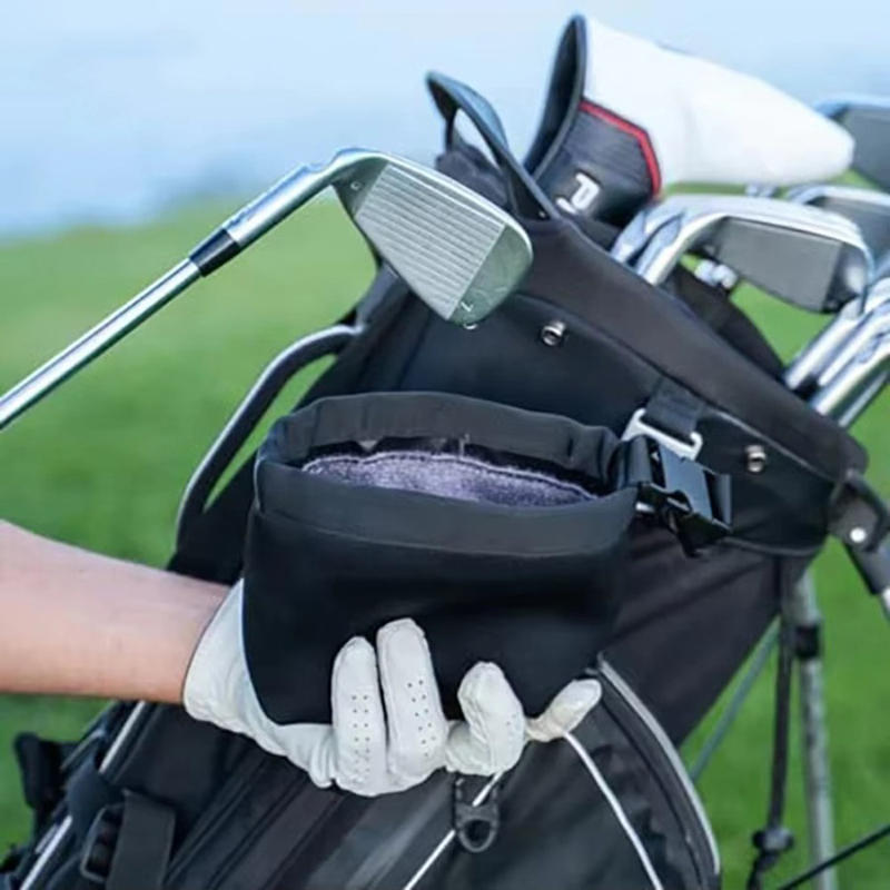1ks Club Scrub Taška na čištění golfových holí a míčků Přenosná odnímatelná čisticí taška Snadno čistitelná taška na otírání holí