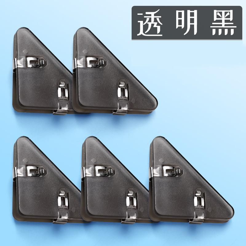 30Pcs Transparent Triangle Corner Clips Plastic Colored Paper Clamps For Office School Test Document Organizing File Fixed Clips