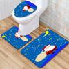 Christmas Bathroom Floor Mat Toilet Three-Piece Set