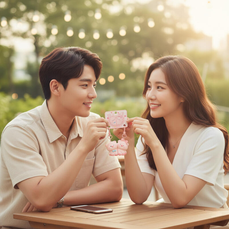 Hugging Pig Couple Magnet Magnetic Keyring Keychain