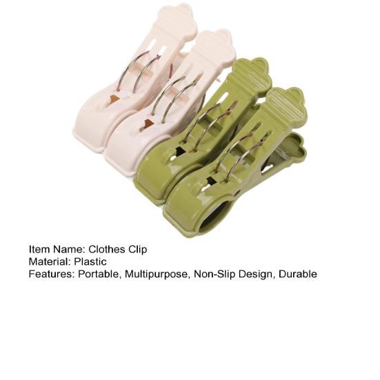 Yousheng 4Pcs Beach Towel Clips Multipurpose Laundry Pins with Anti-Slip Spring Mechanism Portable Heavy Duty Clothes Drying Clips