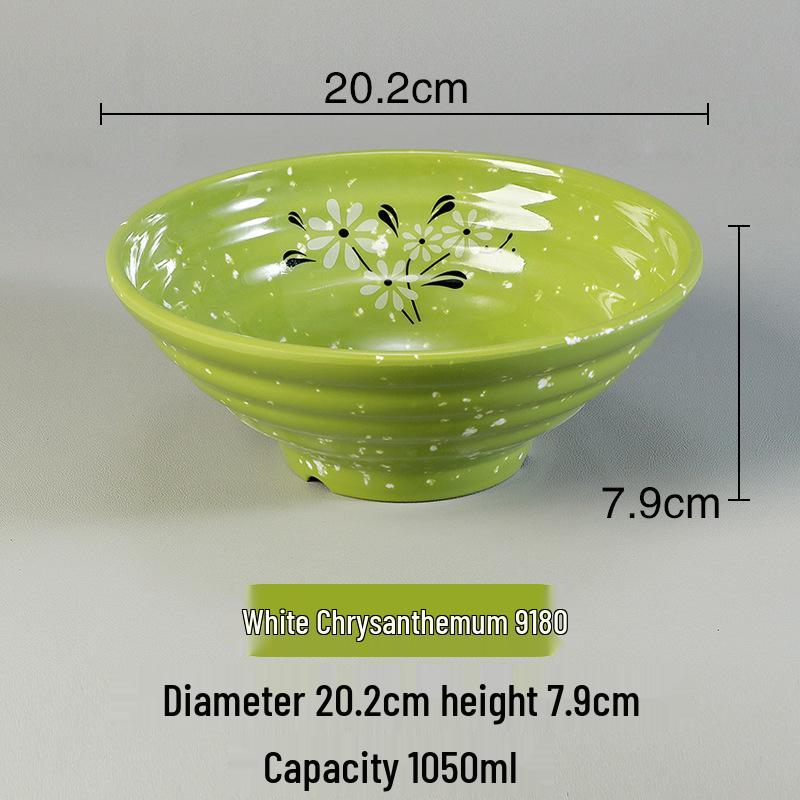 Melamine Ramen Bowl: Porcelain-Like, Large Mala Tang Soup & Noodles Bowl for Wontons & Luosifen