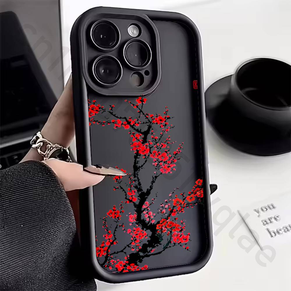 Flower Silicone Case For iPhone 13 11 15 17 12 14 16 Pro Max 17 Air Plus SE Shockproof Soft Protective Cover