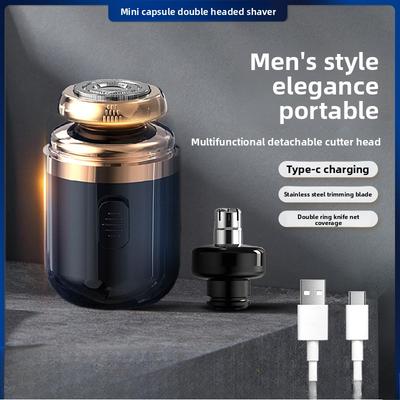 Mini Tıraş Makinesi Elektrikli Tıraş Makinesi Taşınabilir Şarj Edilebilir Tıraş Bıçağı Erkekler İçin Kapsül Tıraş Tıraş Makinesi