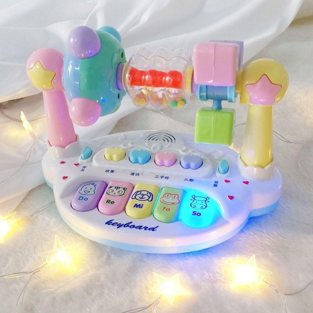 Rotating Bell Baby Music Piano Toy Interactive Early Educational Music Toy  Children