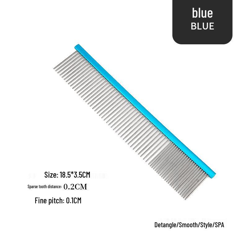 New Arrival De-Shedding Rake: Wide Handle Stainless Steel Pet Comb for Hair Removal