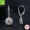Simple Classic Sparkling One-Carat Buckle, Luxurious Charm Temperament S925 Sterling Silver Earrings Earrings