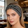 1/3Pcs Crossover Yoga Headband Boho Style Wide Tie-Dye Leopard Paisley Print Hairband Women Non-Slip Elastic Headband