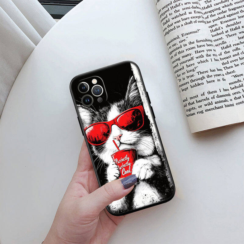 MH30 Cat Kitten Meow Phone Shell Case for iPhone 7 8 11 12 13 14 15 16 17 16E XS Pro Max XR X SE Air