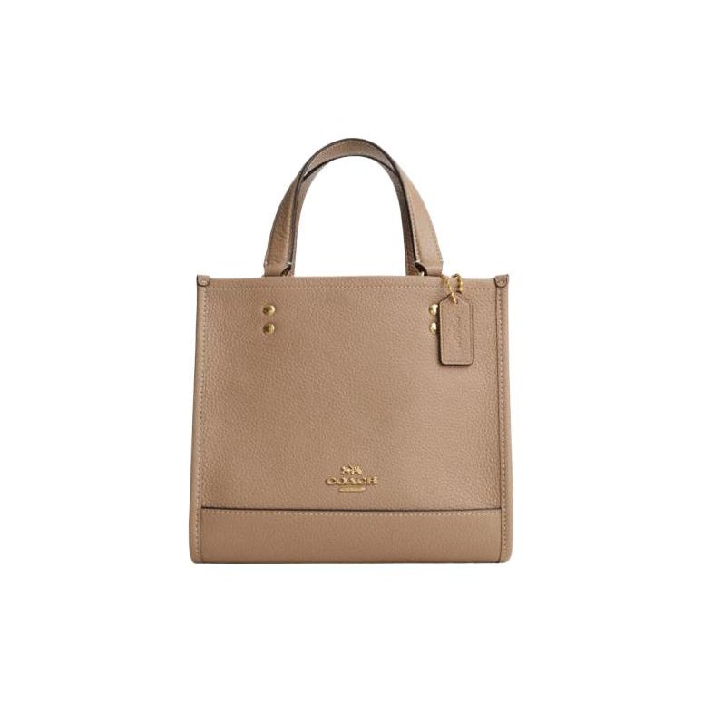 

Coach Dempsey Tote 22 Logo Leather Tote Bag Women tote bags Gray-Brown CO971-IMTAU Basic Set (Bag+Dust Bag)