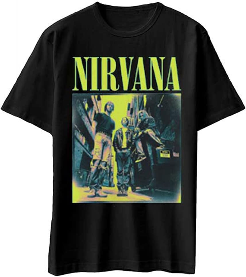 Nirvana band photo print black T-shirt XXXL