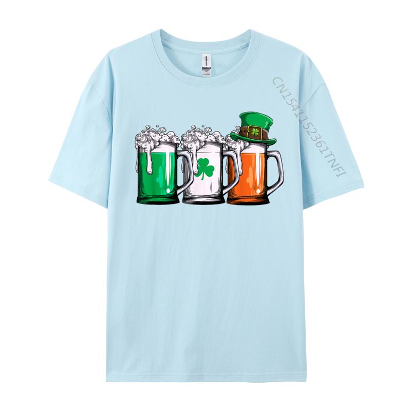 Irish Beer Ireland Flag St Patricks Day Leprechaun Printed Group Unisexs Top TShirts 2024 Hot Sale Fall Camisa Cotton Tops