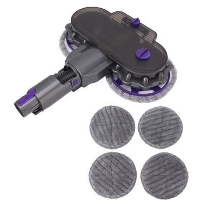 Elektrikli Mop Başlığı Aparatı 4 Mop Pedi ile V7 V8 V10 V11 V12 V15 için Kuru Islak Mop Başlığı