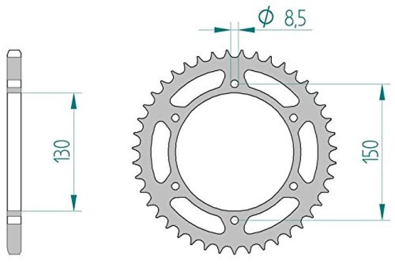 AHL Driven Sprocket Rear for Yamaha WR 250 F (N,P,R,S,T,V,W,X,Y,Z,A,B,D,E) 2001-2014 (47T)